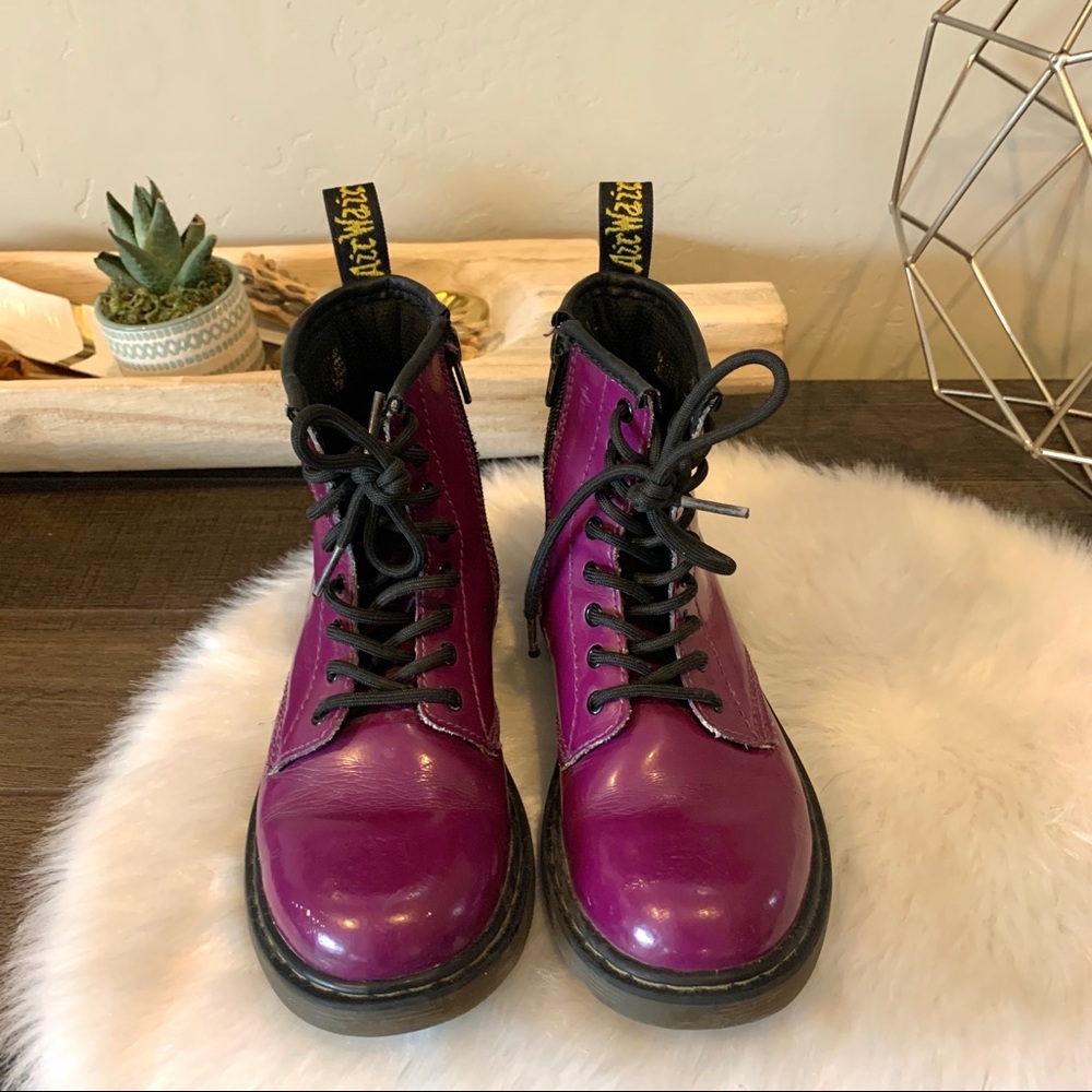 Dr Marten purple boots